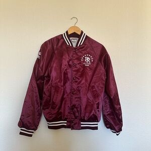 Vintage Burgundy Bomber Jacket